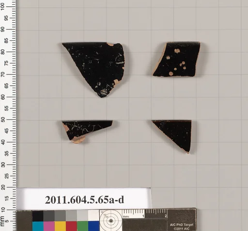 Terracotta rim fragments of kylikes (drinking cups)
