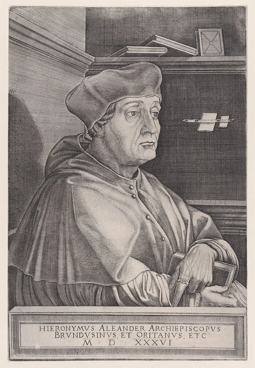 The Archbishop of Brindisi — Agostino Veneziano (Agostino dei Musi)