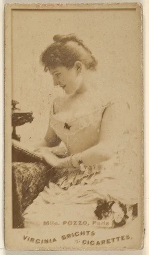 Mlle. Pozzo, Paris, from the Actors and Actresses series (N45, Type 1) for Virginia Brights Cigarettes