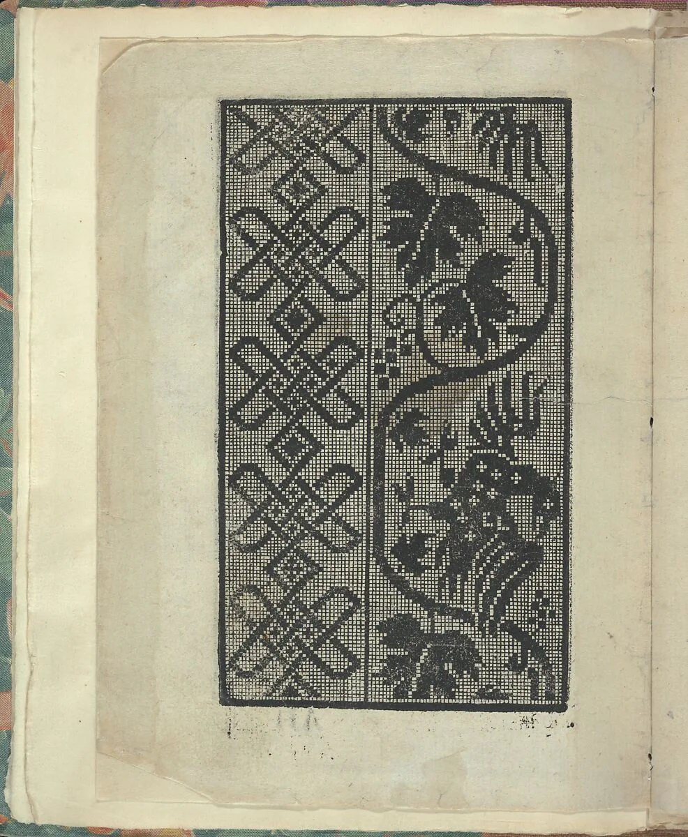 Opera Nova Universali intitulata Corona di racammi, page 2 (verso) — Giovanni Andrea Vavassore