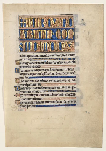 Manuscript Leaf from a Royal Psalter