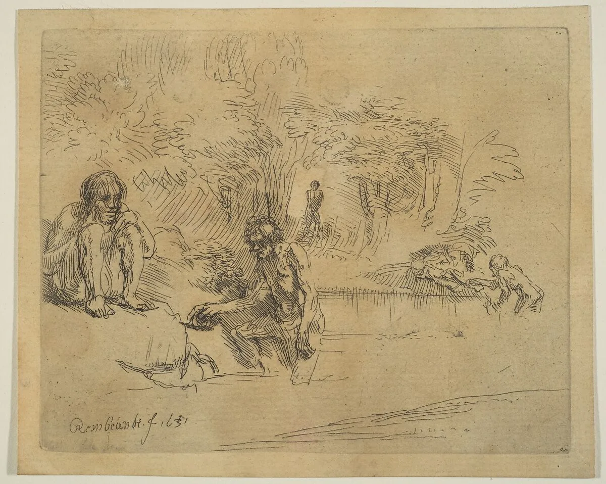 The Bathers — Rembrandt (Rembrandt van Rijn)