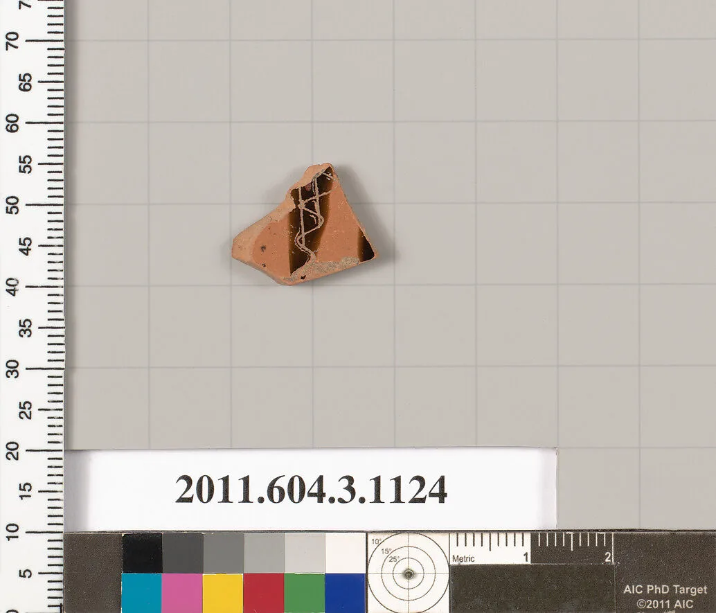 Terracotta fragment of a mastoid (drinking cup with narrow base) or a kyathos (cup-shaped ladle) — Unknown