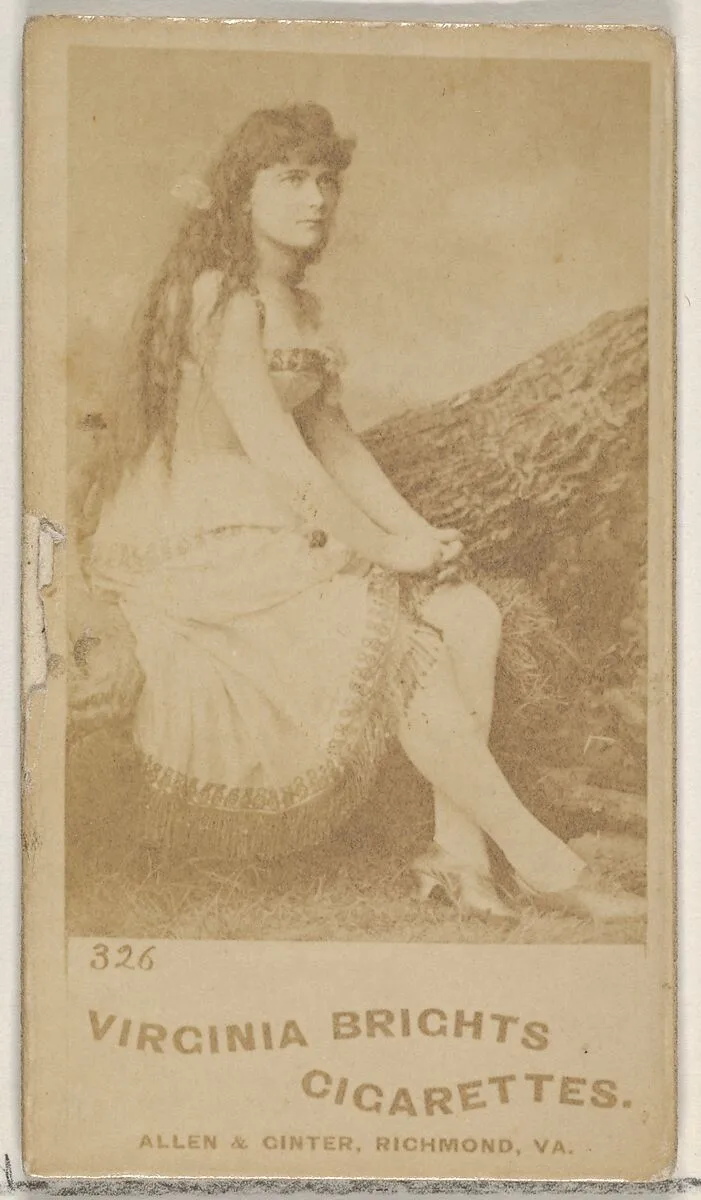 Card 326, from the Actors and Actresses series (N45, Type 5) for Virginia Brights Cigarettes — Allen & Ginter