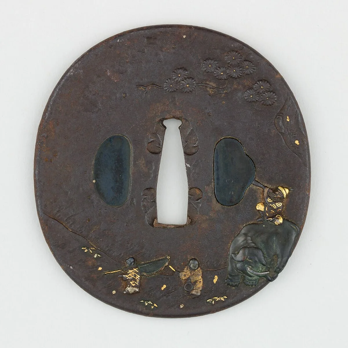 Sword Guard (<i>Tsuba</i>) With Elephant Motif (象図鐔) — Unknown