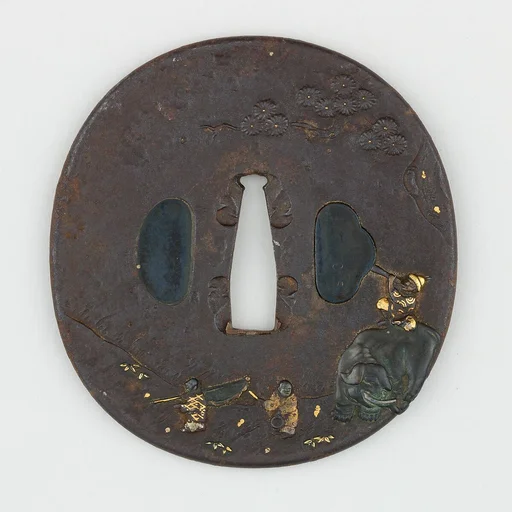 Sword Guard (<i>Tsuba</i>) With Elephant Motif (象図鐔)