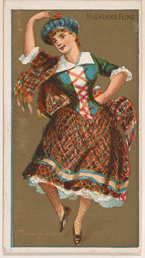 Highland Fling, from National Dances (N225, Type 1) issued by Kinney Bros. — Kinney Brothers Tobacco Company
