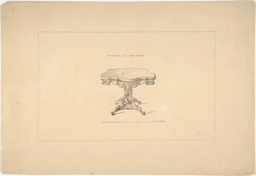 Design for a Fancy Table, Louis Quatorze Style