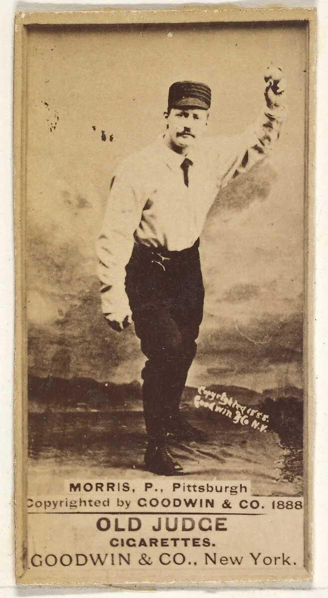 Ed Morris, Pitcher, Pittsburgh, from the Old Judge series (N172) for Old Judge Cigarettes — Goodwin & Company