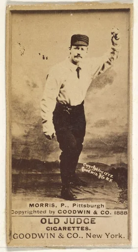 Ed Morris, Pitcher, Pittsburgh, from the Old Judge series (N172) for Old Judge Cigarettes