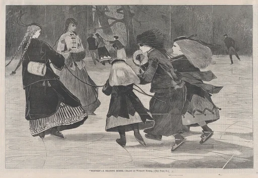 "Winter" – A Skating Scene (from "Harper's Weekly," Vol. XII)