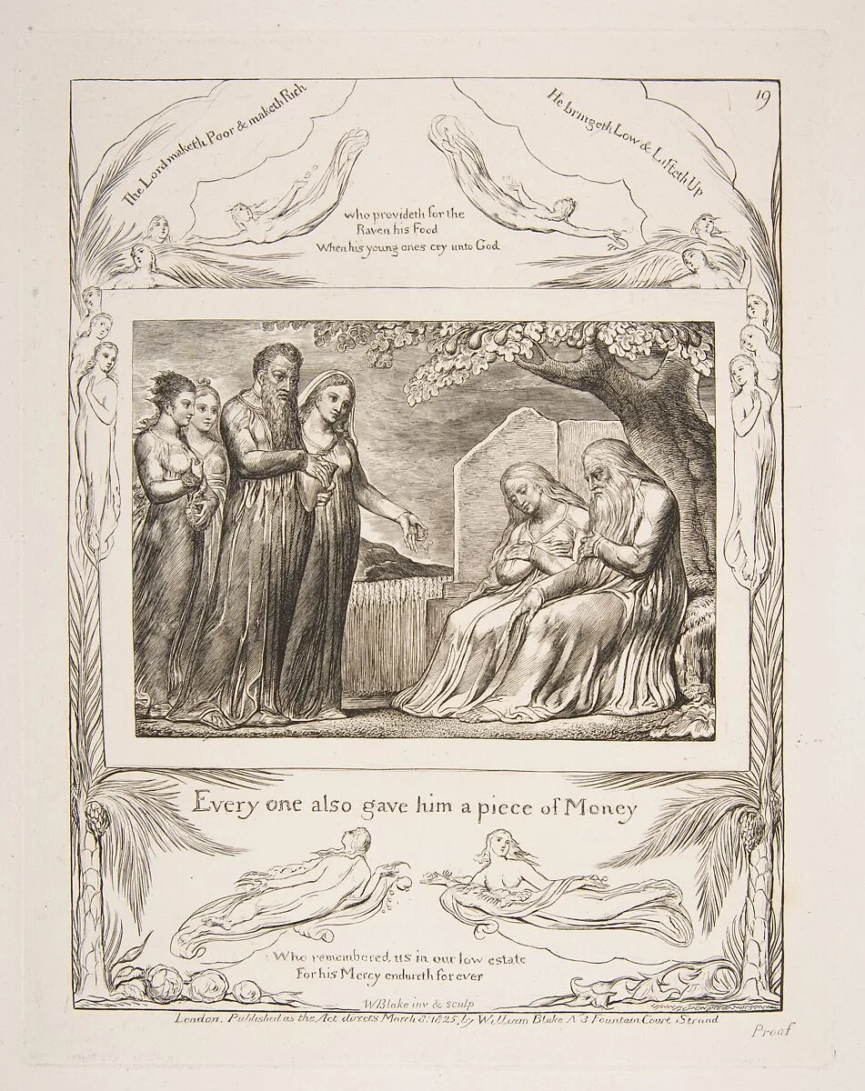 Job accepting Charity — William Blake|William Blake