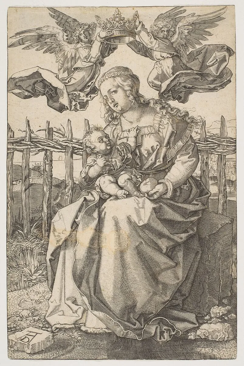 The Virgin Crowned by Two Angels — Albrecht Dürer
