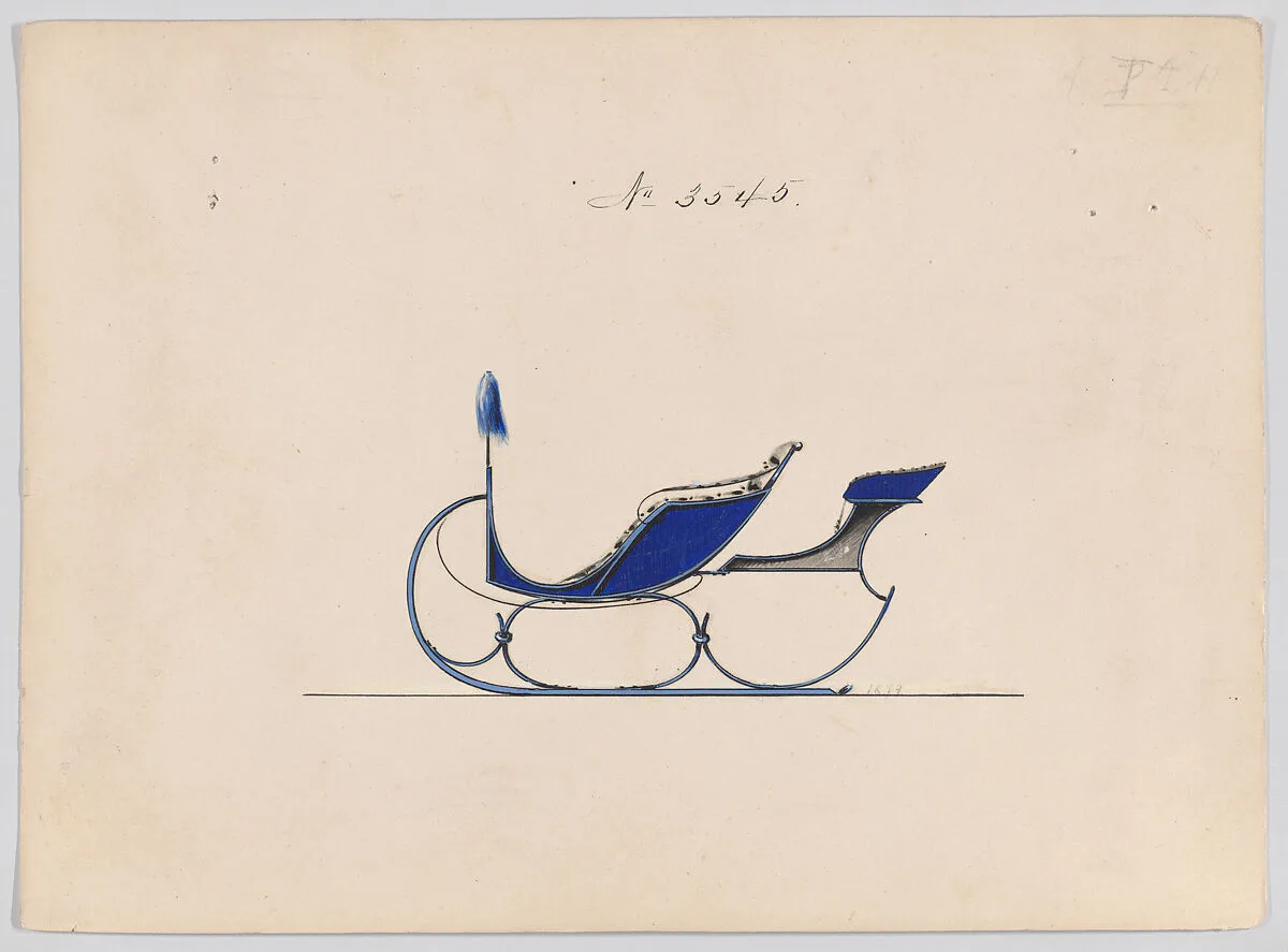 Design for Rumble Sleigh, no. 3545 — Brewster & Co.