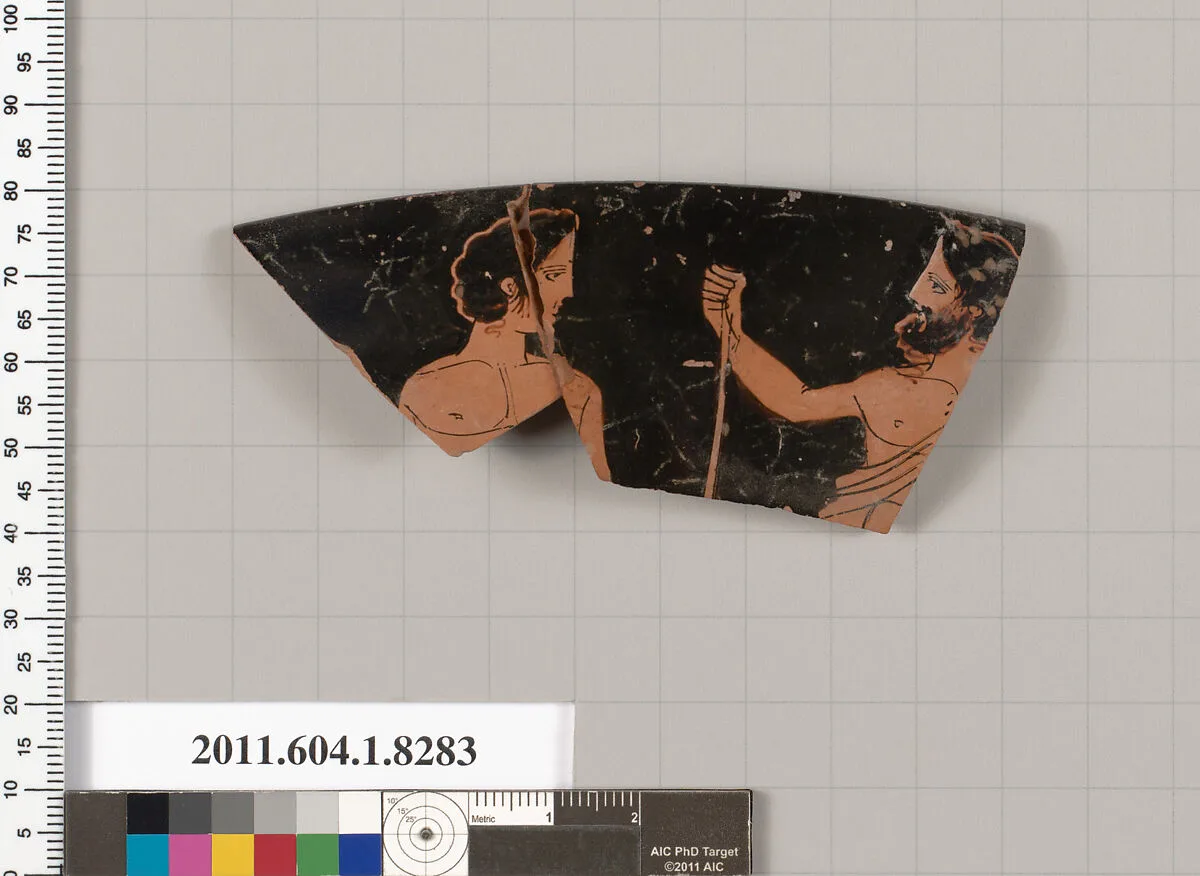 Terracotta rim fragment of a kylix (drinking cup) — Unknown