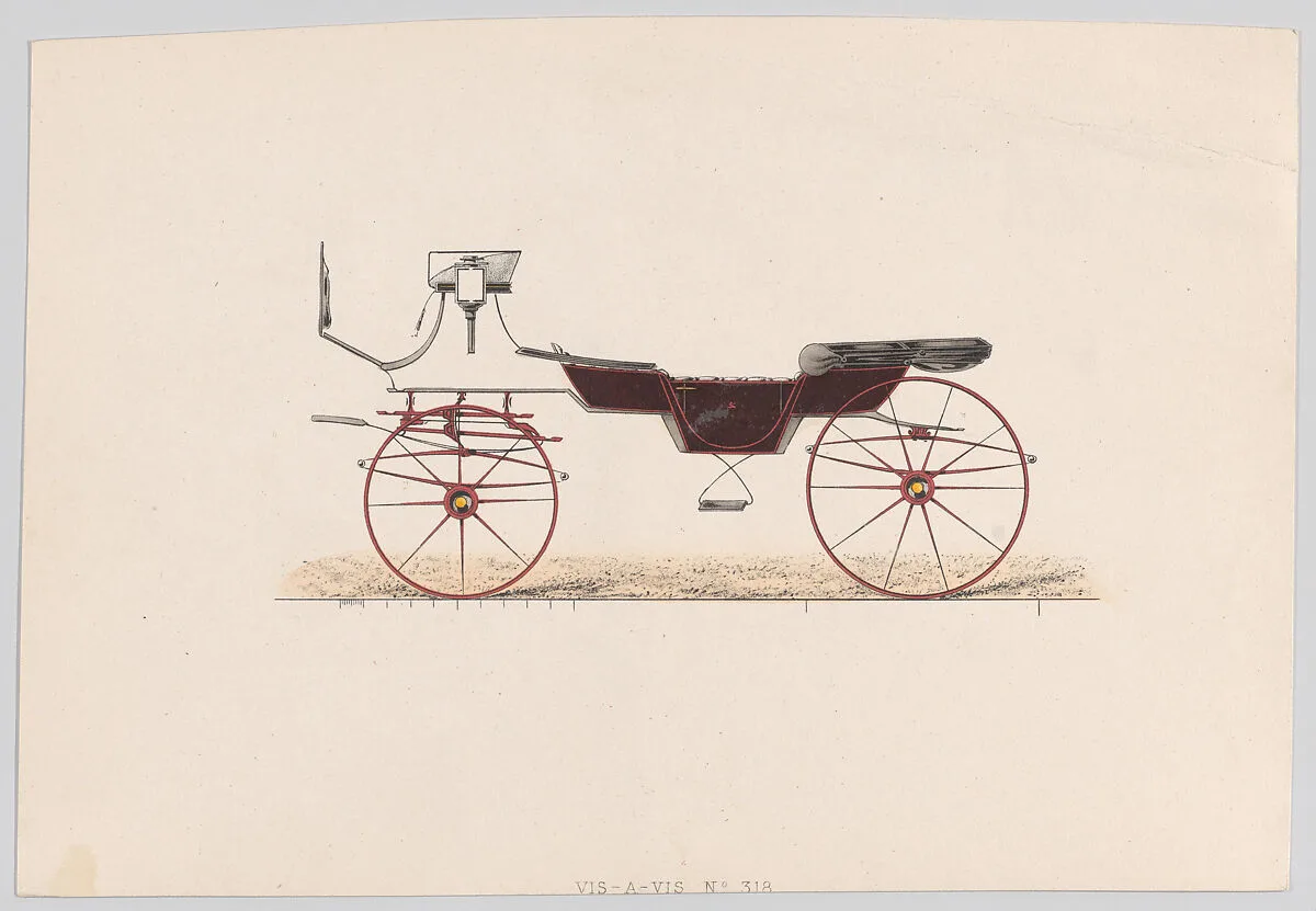Design for Vis-A-Vis Carriage — Anonymous, French, 19th century