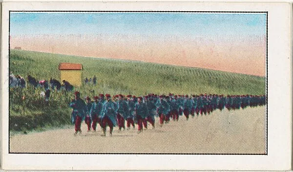 Card No. 194, Peace and War in the Champagne Country, from the World War I Scenes series (T121) issued by Sweet Caporal Cigarettes — Underwood & Underwood|American Tobacco Company