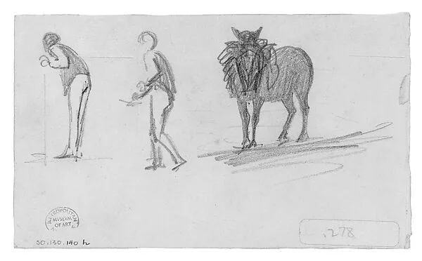 Horse and Two Men — John Singer Sargent