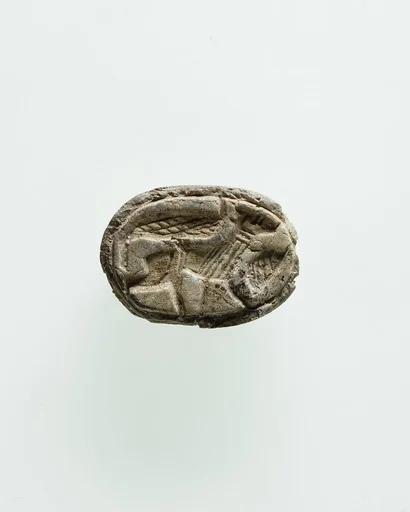 Scarab with Antelope and Uraei