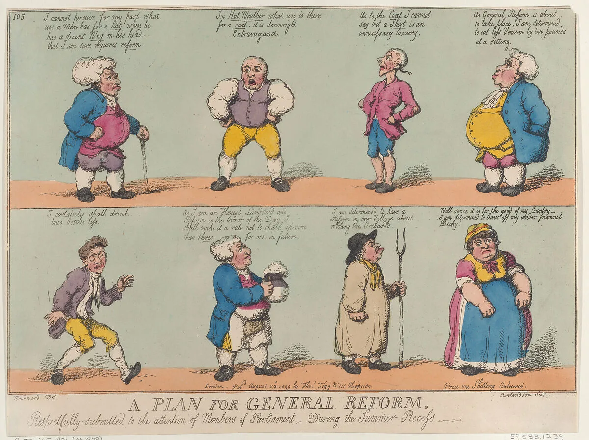 A Plan for General Reform, Respectfully submitted to the attention of Members of Parliament, During the Summer Reccess — Thomas Tegg|George Murgatroyd Woodward|Thomas Rowlandson