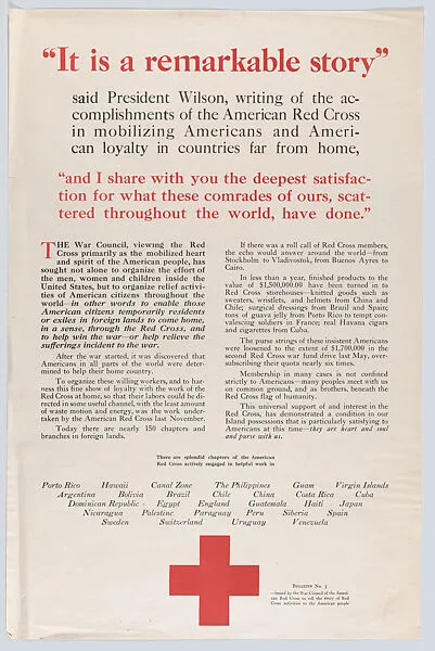 It is a remarkable story — War Council of the American Red Cross