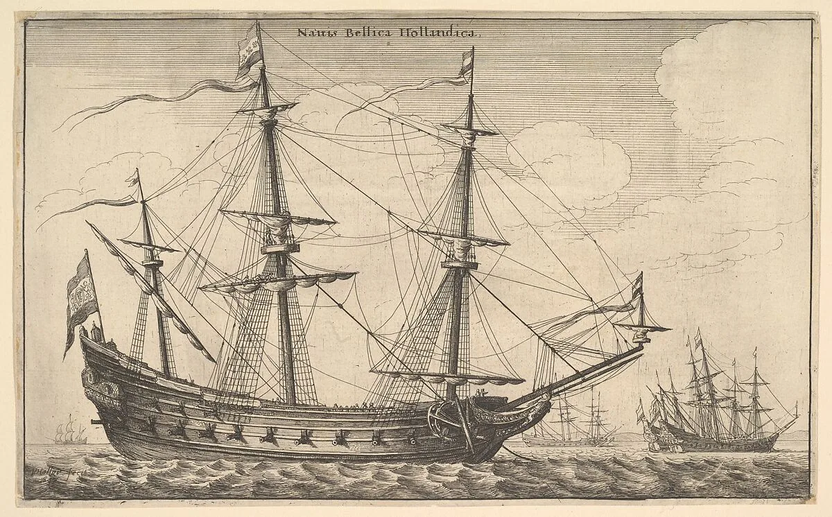 Dutch Warship (Nauis Bellica Hollandica) — Wenceslaus Hollar