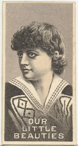 From the Actresses series (N57) promoting Our Little Beauties Cigarettes for Allen & Ginter brand tobacco products