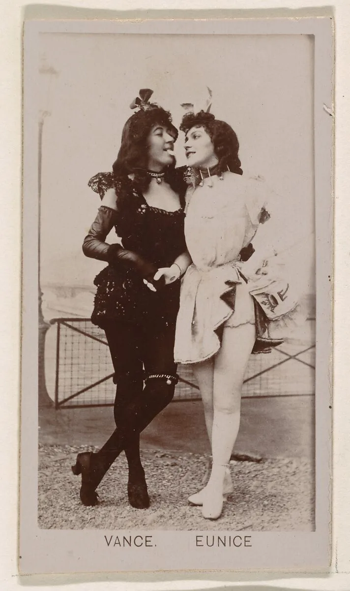 Two actresses, from the Actresses series (N245) issued by Kinney Brothers to promote Sweet Caporal Cigarettes — Kinney Brothers Tobacco Company