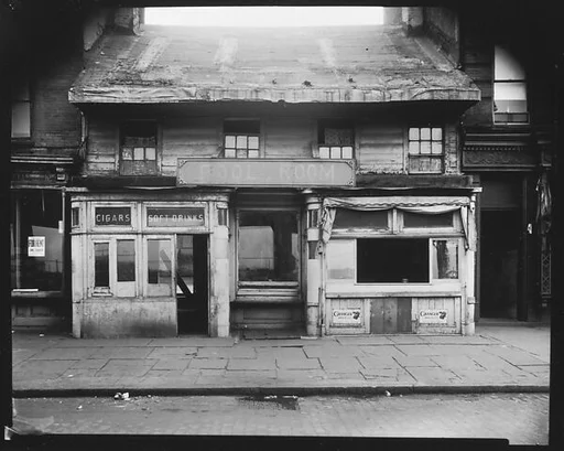 [Dilapidated Pool Hall on West Street, New York City]