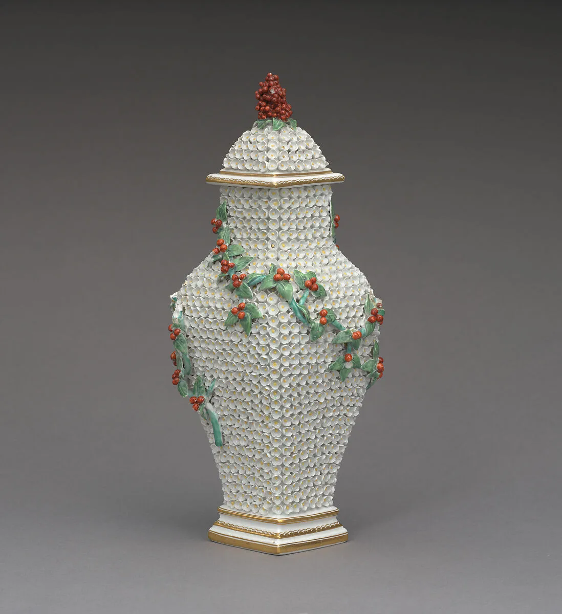 Vase with cover — Chelsea Porcelain Manufactory