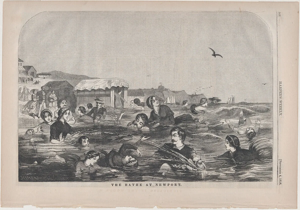 The Bathe at Newport (from "Harper's Weekly," Vol. II) — Winslow Homer|Harper & Brothers|Harper's Weekly