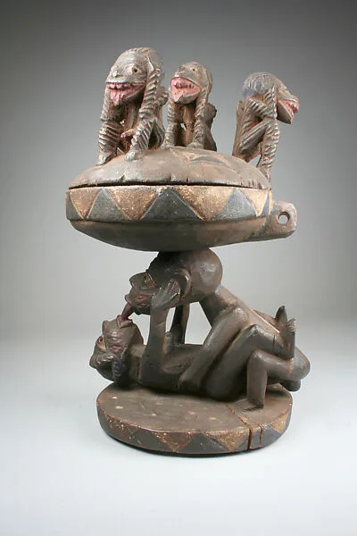 Lidded Vessel: Couple — Unknown