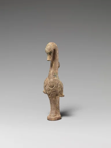 戰國 青銅鳥形器足|Vessel leg in the form of a bird