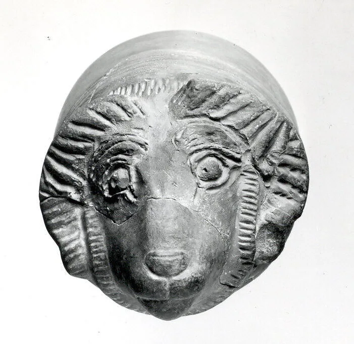 Drinking vessel in the form of a ram's head — Unknown