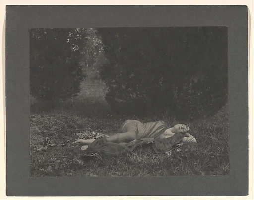 [Draped Nude Lounging on the Grass]