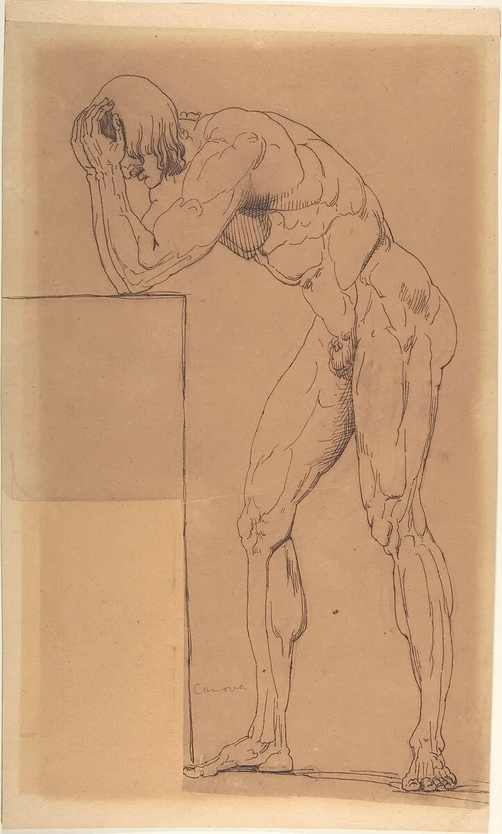 Nude Study — Antonio Canova|Anonymous, Italian, early 19th century