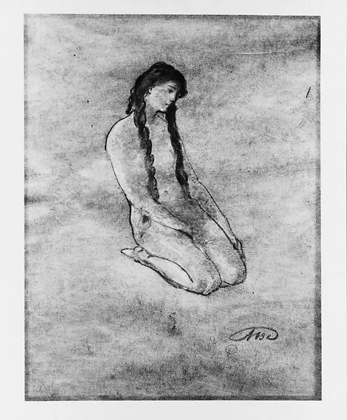Girl Kneeling — Arthur B. Davies