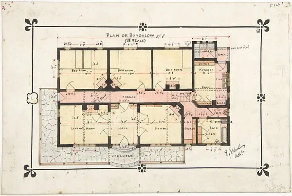 Bungalow drawing -- Floor Plan — Ernest Geldart