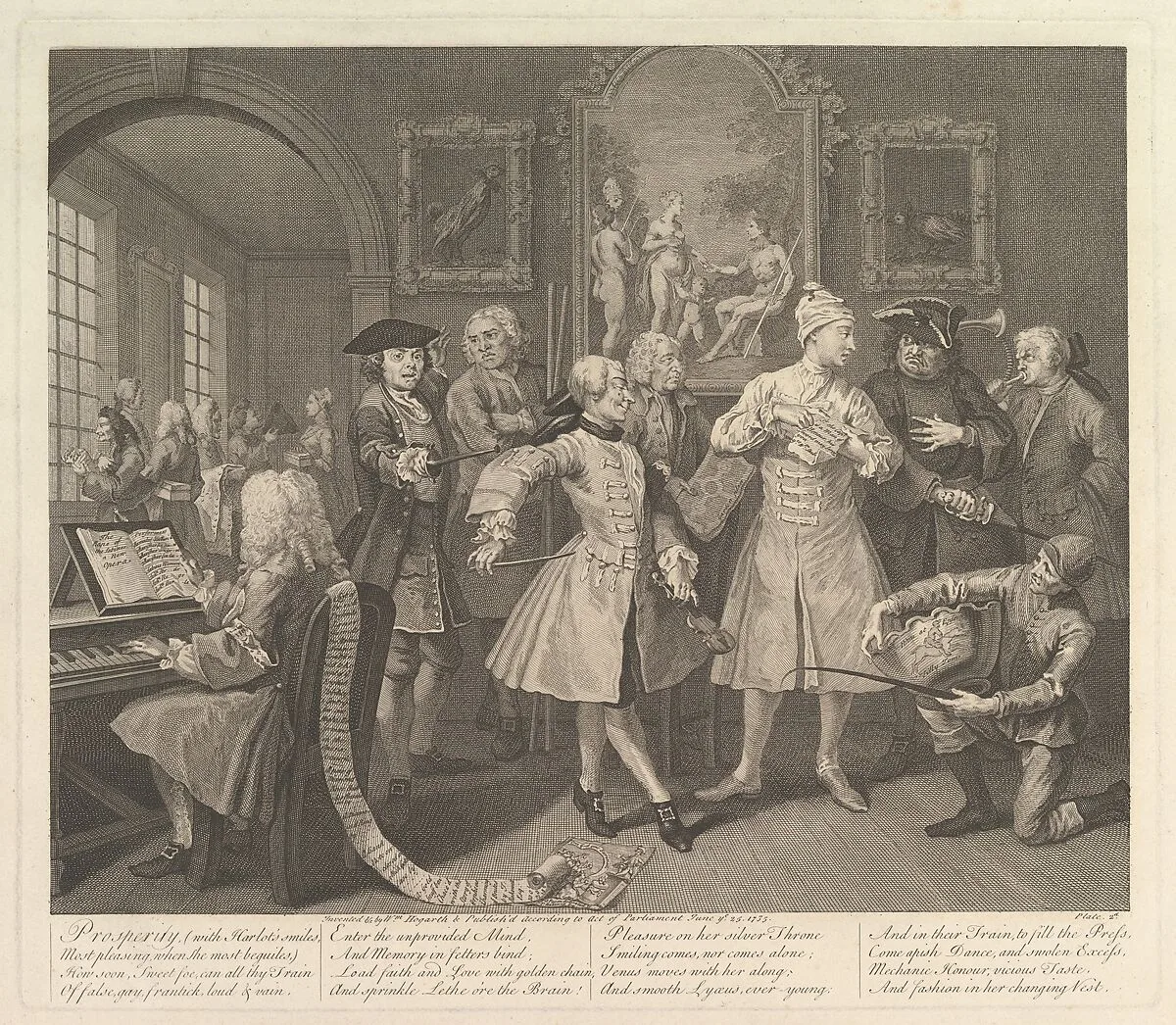A Rake's Progress, Plate 2 — Dr. John Hoadley|William Hogarth|Gérard Jean-Baptiste Scotin