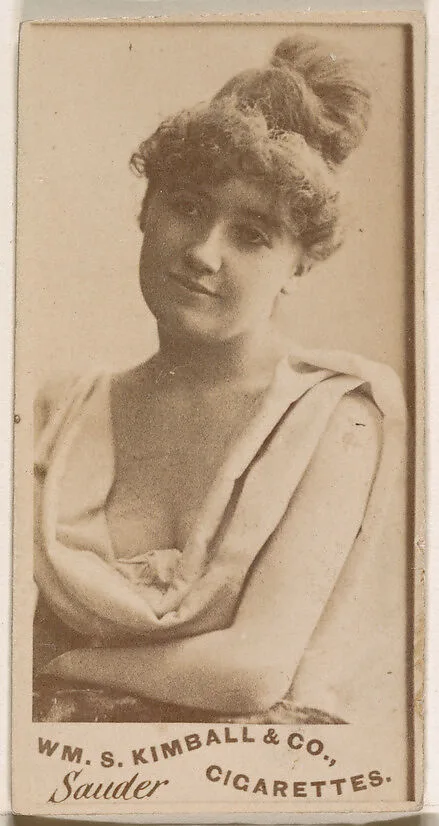 Miss Sauder, from the Actresses series (N203) issued by Wm. S. Kimball & Co. — William S. Kimball & Company
