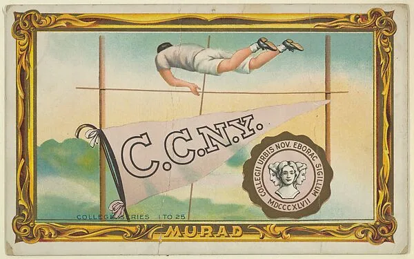 College of the City of New York, version two, part of the College Series cabinet cards (T6) — Murad Cigarettes