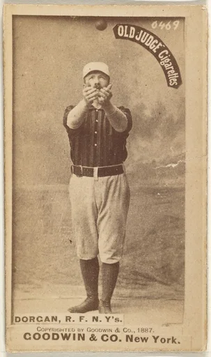Michael Cornelius Dorgan, Right Field, New York, from the Old Judge series (N172) for Old Judge Cigarettes