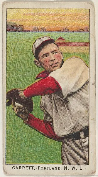 Garrett, Portland, Northwestern League, from the "Obak Baseball Players" set (T212), issued by the American Tobacco Company to promote Obak Mouthpiece Cigarettes — American Tobacco Company
