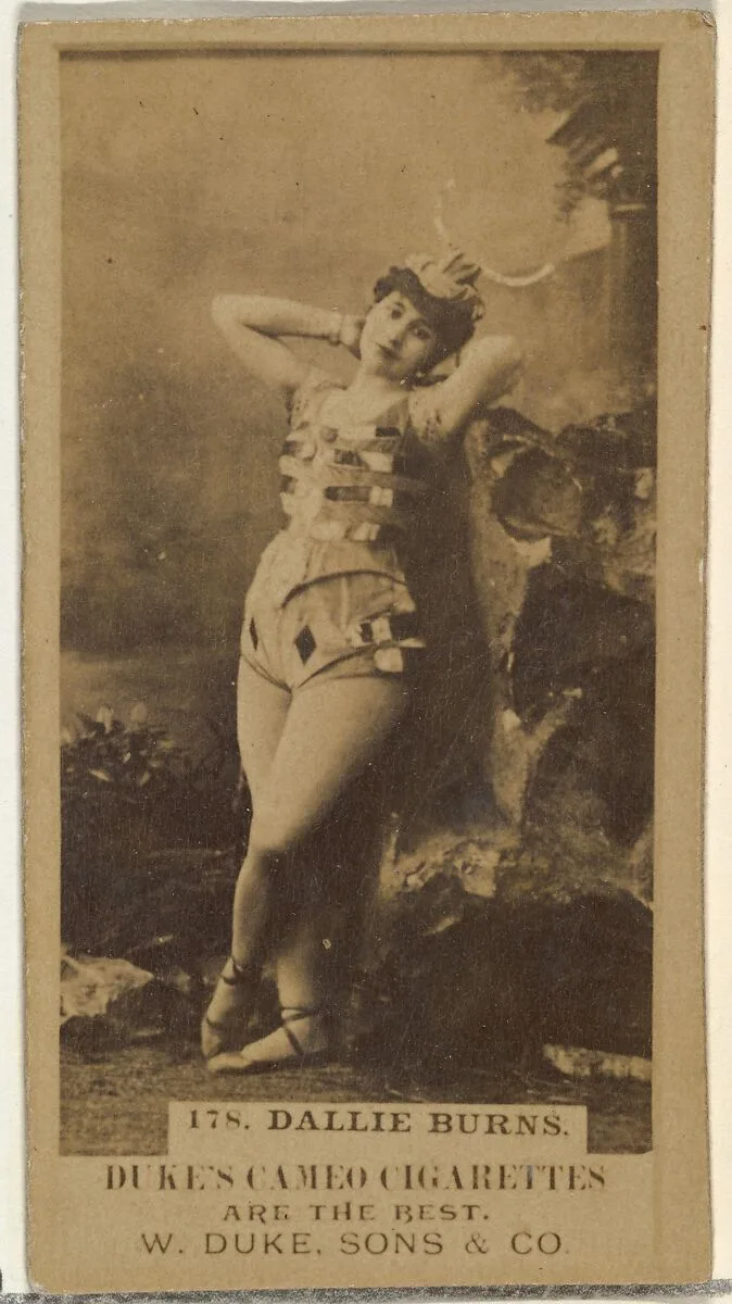 Card Number 178, Dallie Burns, from the Actors and Actresses series (N145-5) issued by Duke Sons & Co. to promote Cameo Cigarettes — W. Duke, Sons & Co.
