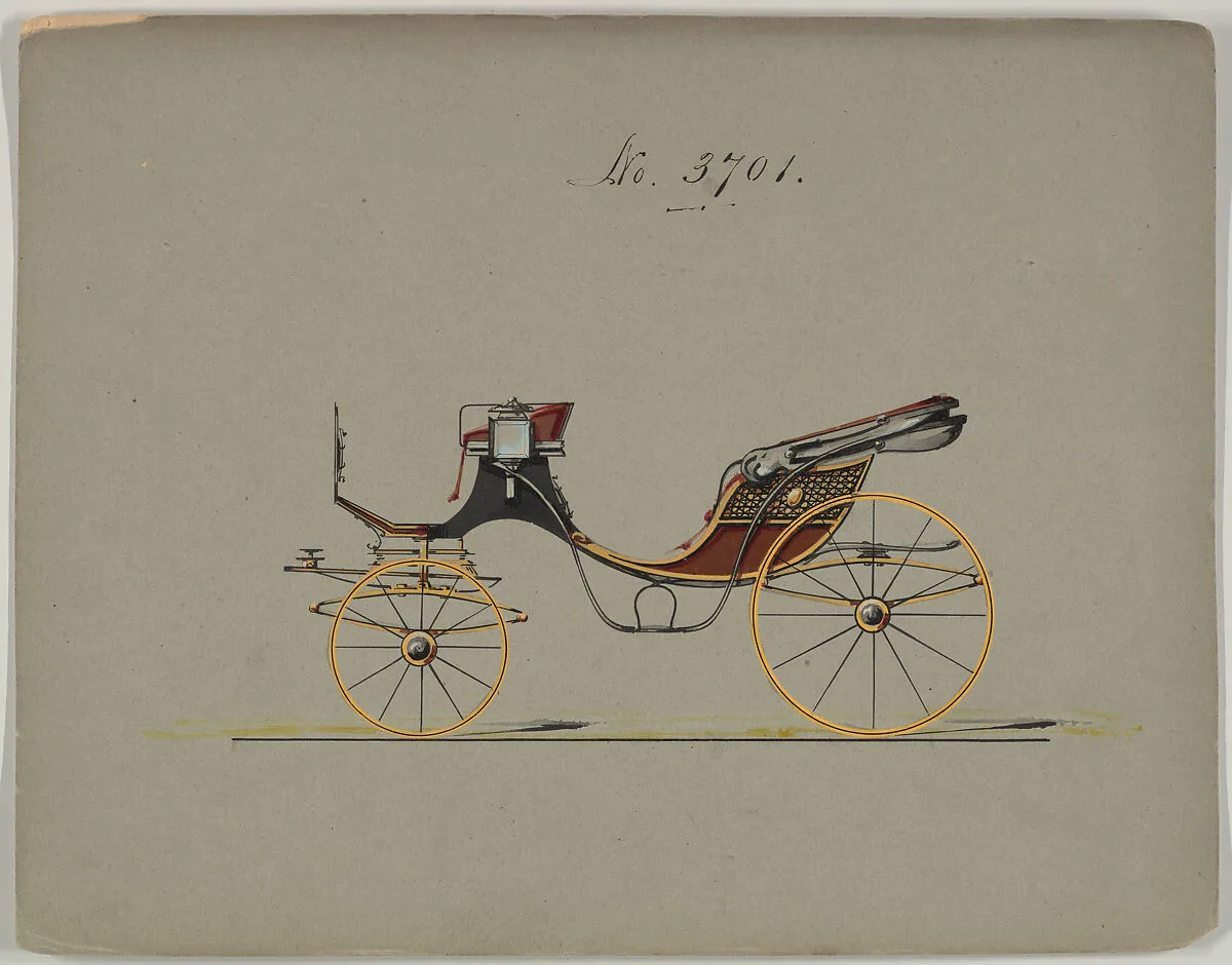Design for Cabriolet or Victoria, no. 3701 — Brewster & Co.