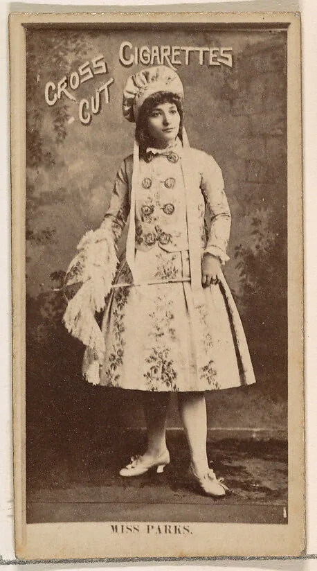 Miss Parks, from the Actors and Actresses series (N145-2) issued by Duke Sons & Co. to promote Cross Cut Cigarettes — W. Duke, Sons & Co.