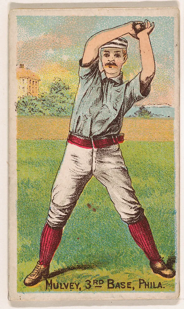 Mulvey, 3rd Base, Philadelphia, from the Gold Coin series (N284) for Gold Coin Chewing Tobacco — D. Buchner & Co., New York