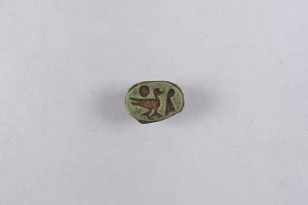 Scarab Inscribed with Hieroglyphs Referring to Deities (Amun, Re, Maat) — Unknown