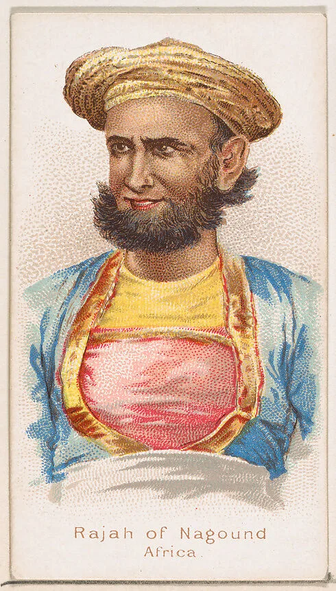 Rajah of Nagound, Africa, from the Savage and Semi-Barbarous Chiefs and Rulers series (N189) issued by Wm. S. Kimball & Co. — William S. Kimball & Company
