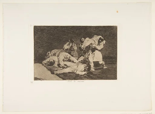 Plate 21 from "The Disasters of War" (Los Desastres de la Guerra): 'It will be the same' (Será lo mismo)